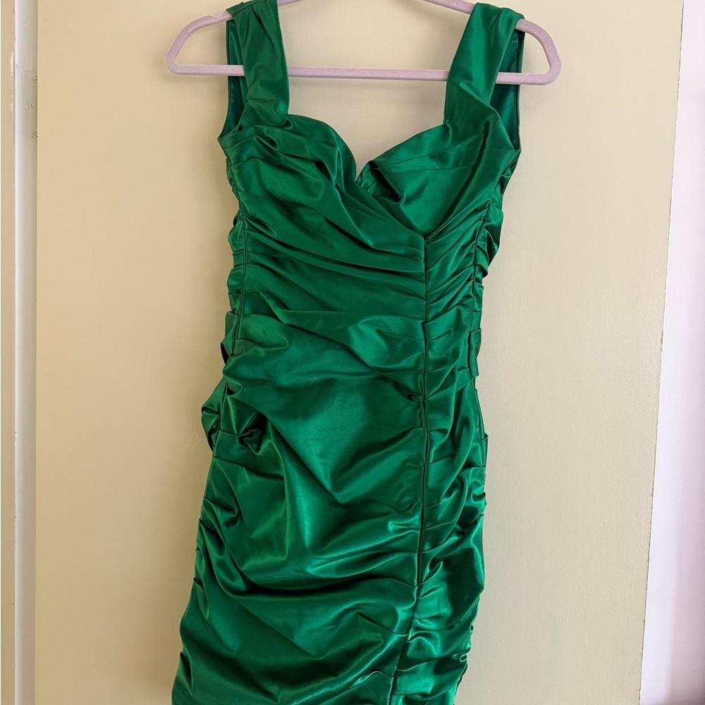 Dolce & Gabbana Vibrant Green Mini Dress